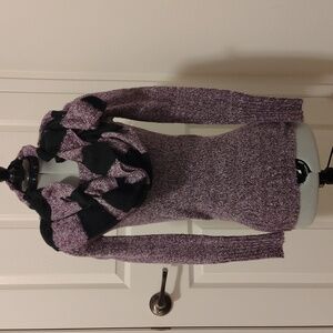 Xhiliaration XS Sweater With Scarf In Purple